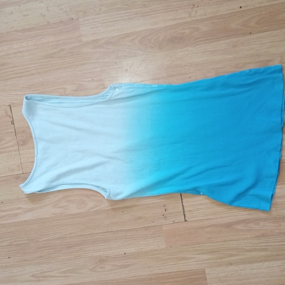 GUC Express sequined Ombre blue sequin tank top size medium - Picture 4 of 5